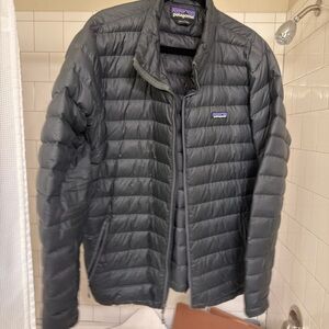 Patagonia Gray Puffer Down Jacket, size XL